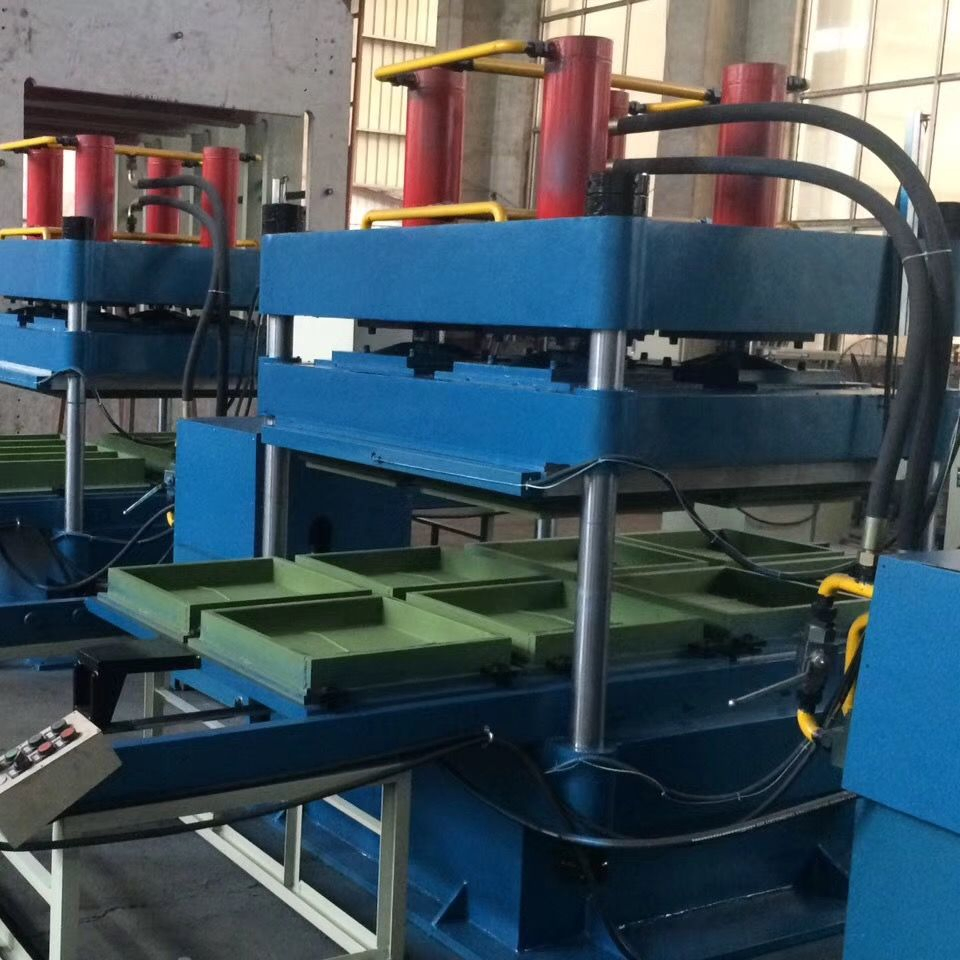 Equipamento para Fabricação de Paradas de Carro de Borracha Personalizadas, Máquina de Fabricação de Piso de Borracha, Máquina de Prensa de Vulcanização para Bumpers de Velocidade de Borracha, Máquina de Fabricação de Ladrilhos de Granulado EPDM
