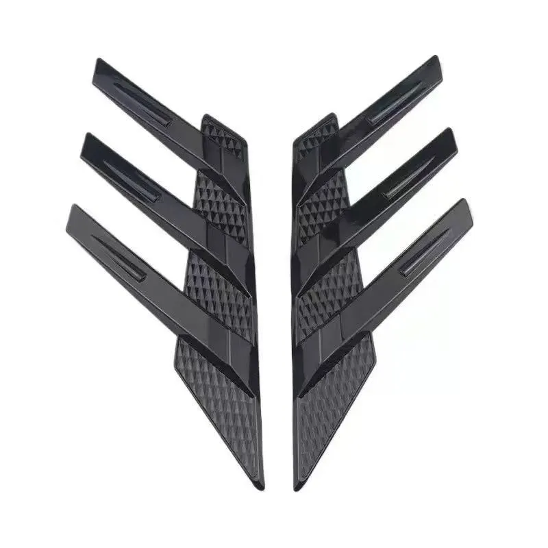 Decoração de lâmina em padrão de fibra de carbono para carro, adesivo plástico, preto brilhante, fibra de carbono para para-choque