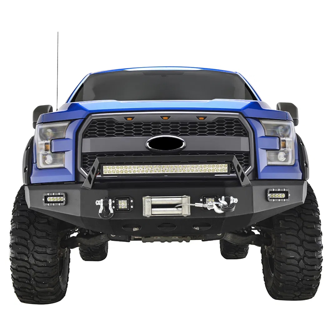 Bumper Dianteiro de Aço com LED/Utilização de Bumper Automotivo para Modificação do Bumper do Caminhão Ford F150 de 15-17