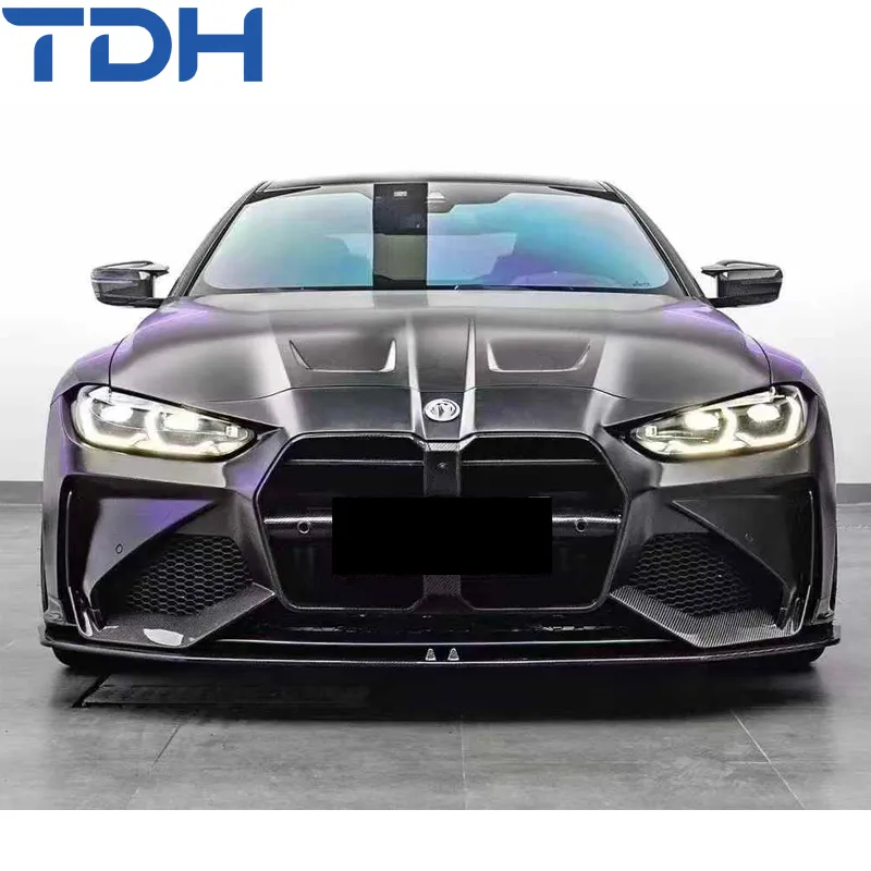 Para-choque de Fibra de Carbono Adro para BMW G80 G82 G83 M3 M4 Facelift Para-choque Frontal Auto