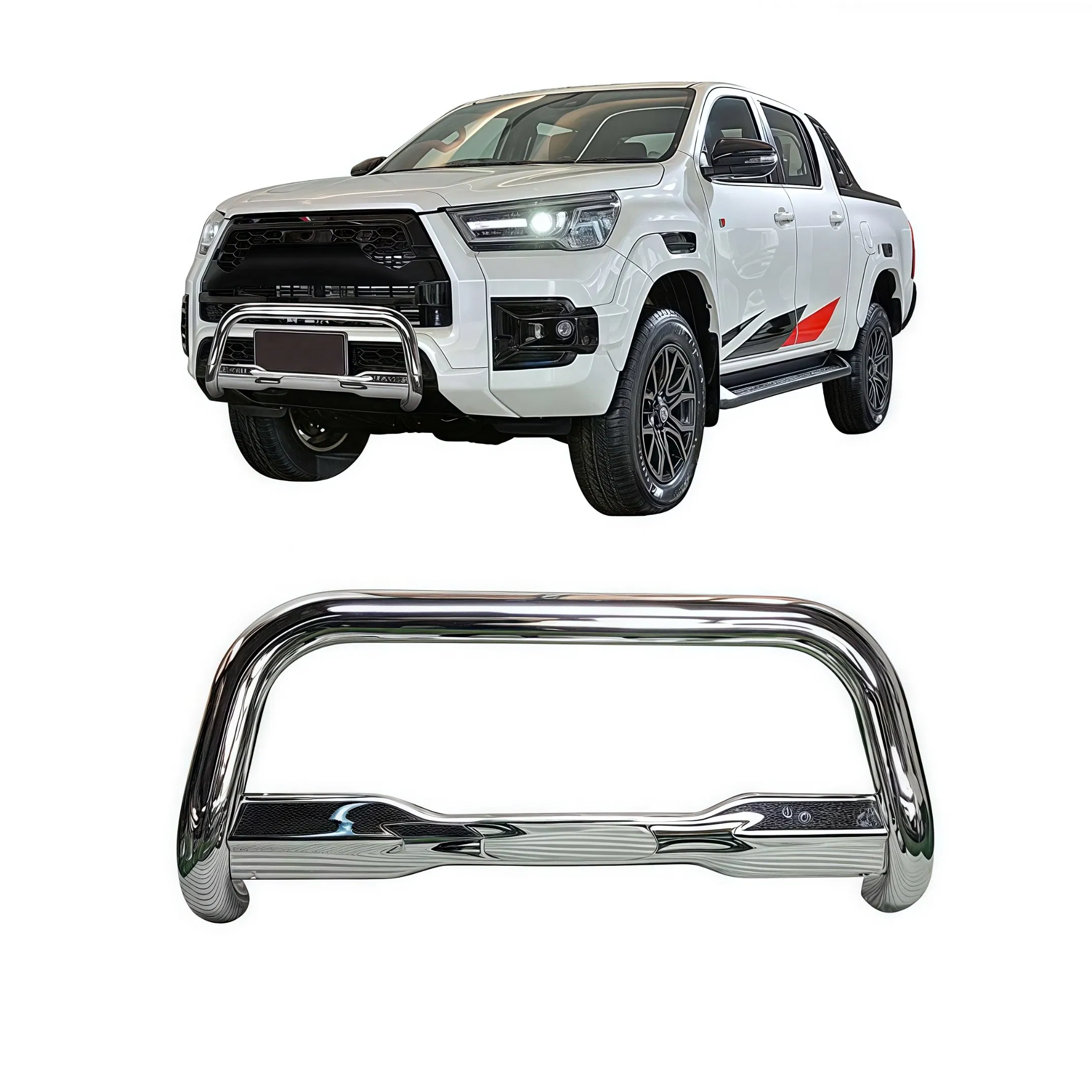 Bumper Frontal Off-Road - Barra de Bull de Aço, 4X4 Bumper para Guincho, Protetor Frontal Pesado e Bumper de Substituição para Pickup SUV
