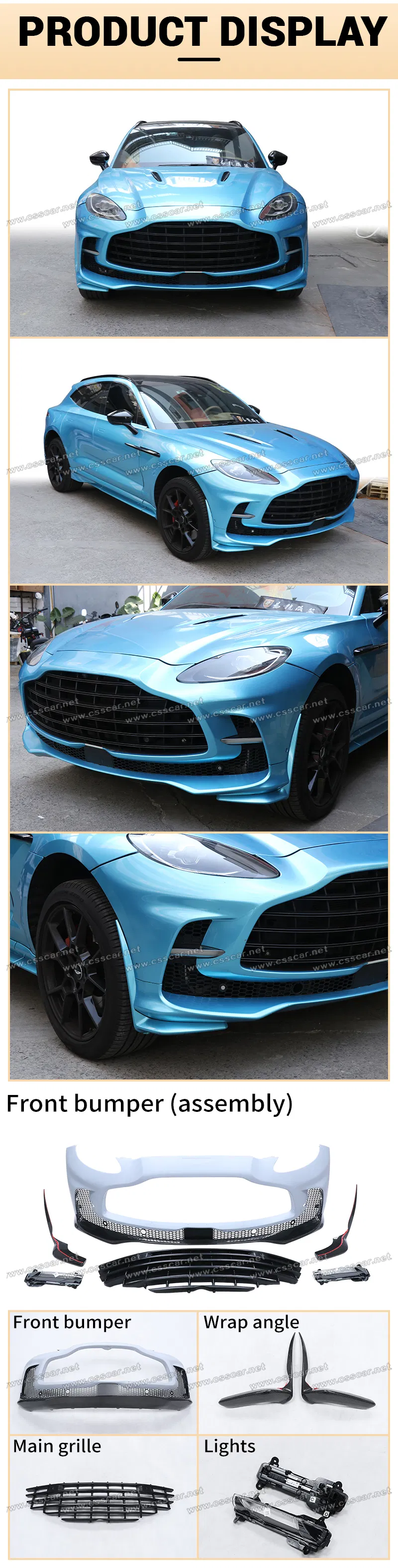 707 Estilo de Fibra de Carbono Seco para Para-choque Frontal de Carro para Aston Martin Dbx