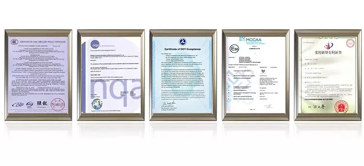 Certificação da barra de proteção
