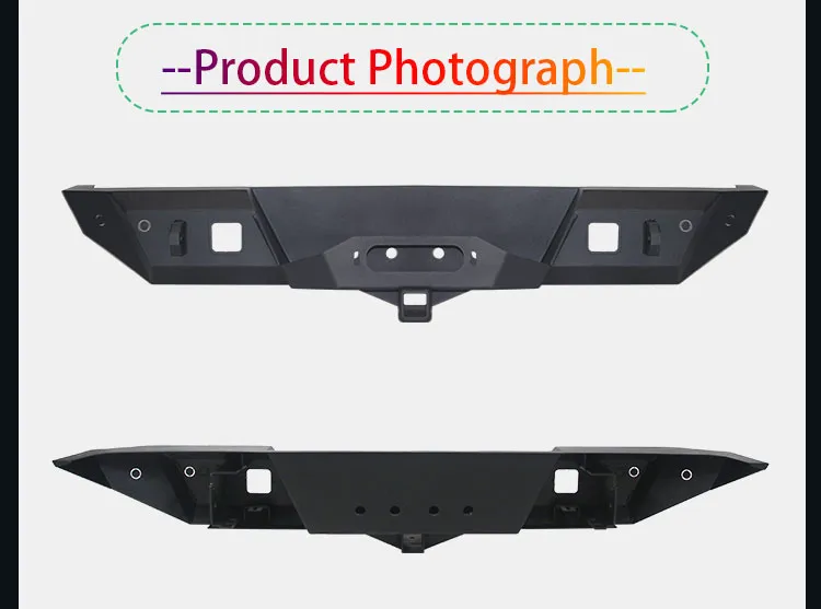peças de veículo off-road para para-choque traseiro com suporte para guincho para Jeep Wrangler JL