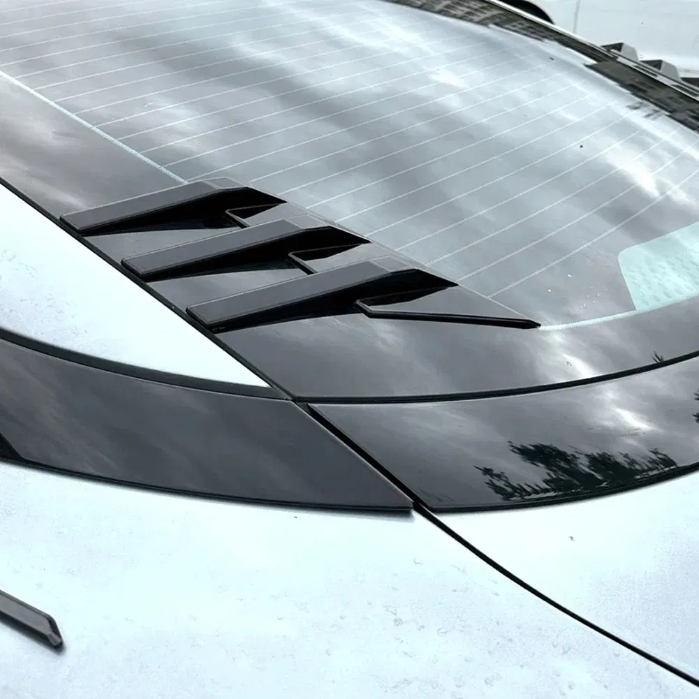 Decoração de lâmina em padrão de fibra de carbono para carro, adesivo plástico, preto brilhante, fibra de carbono para para-choque
