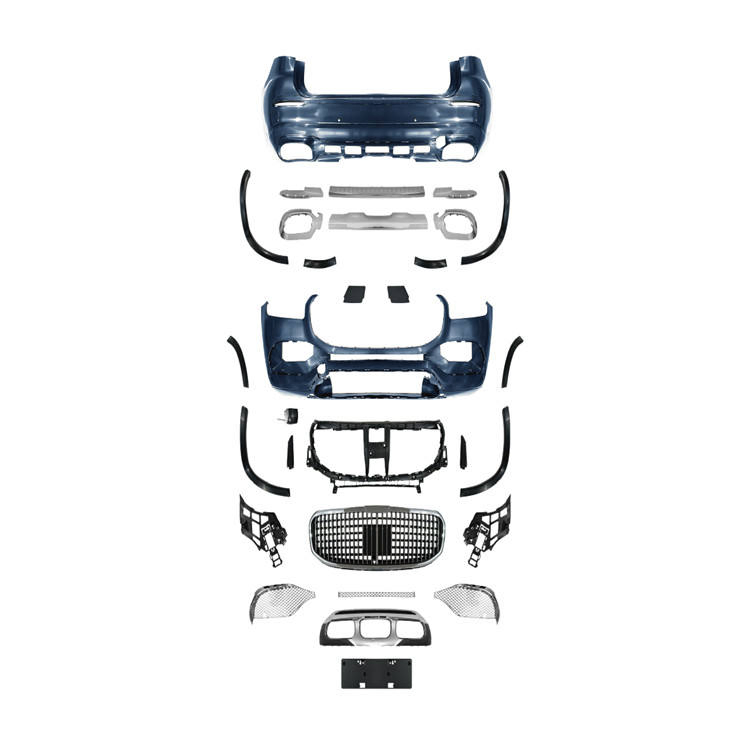 Novo Item com Kit de Carroceria Includedclips Mercedes GLS X167 W167 Facelift Frontal e Traseiro Maybach Para-choques Difusor Plástico