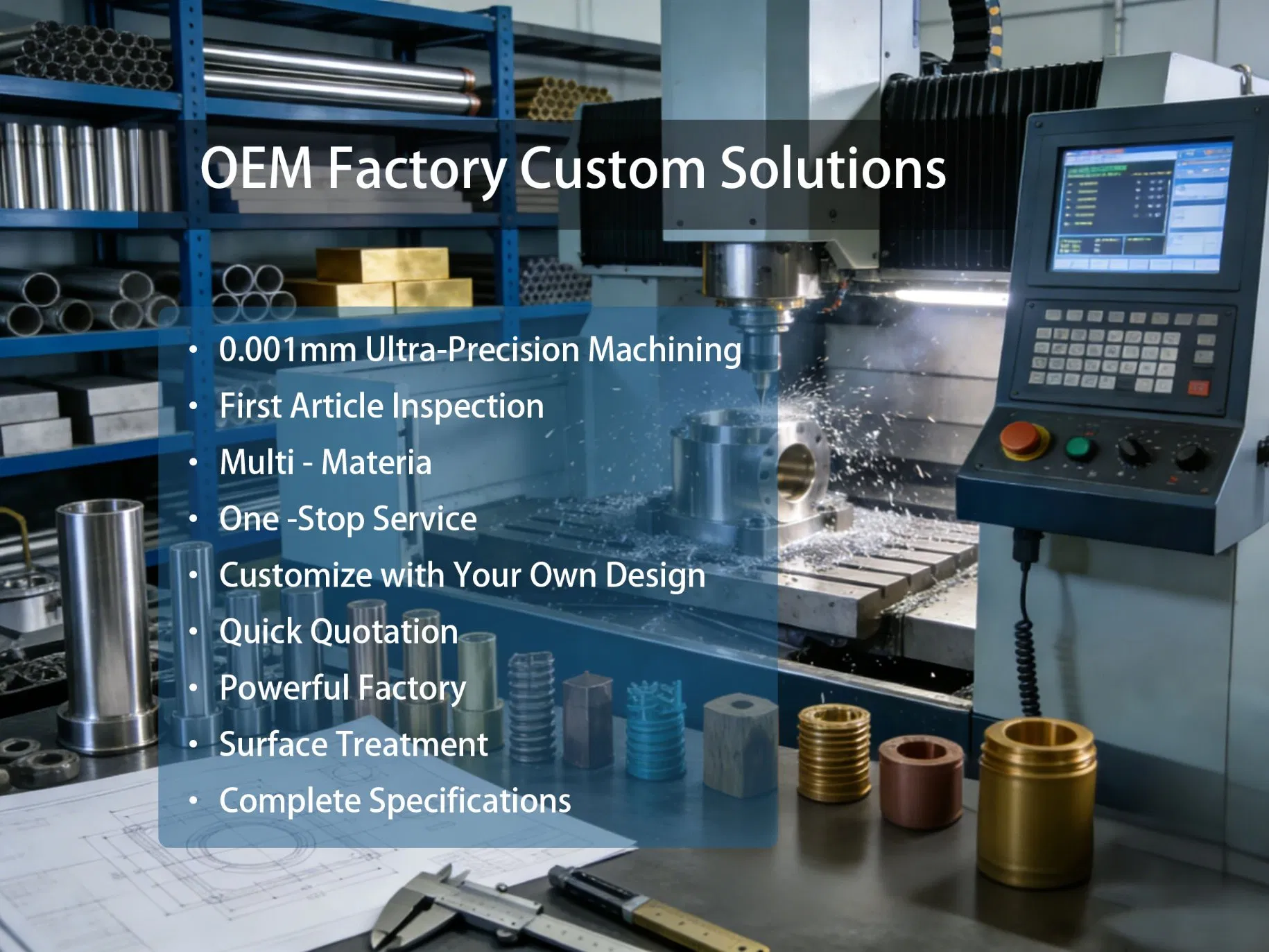 Serviço de Usinagem CNC Personalizada para Peças Metálicas de Precisão Decorativas para Interior e Exterior Automotivo
