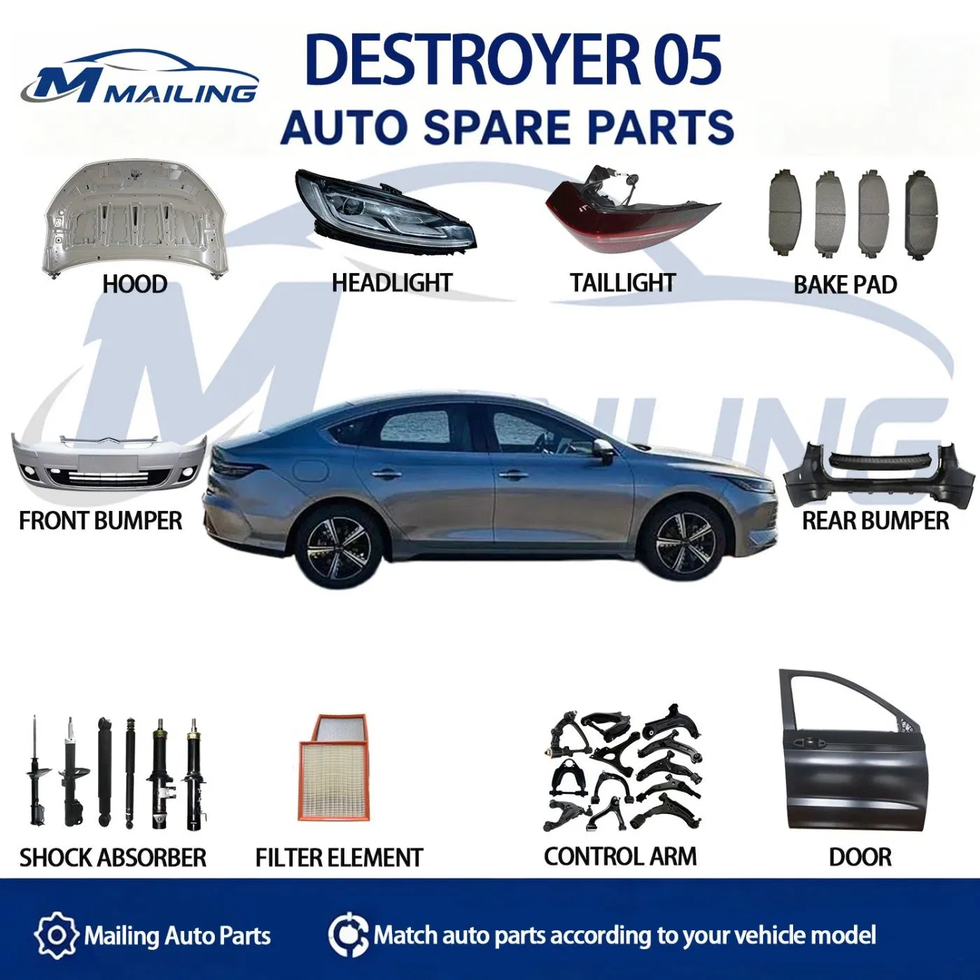 Vendendo Peças Automotivas de Alta Qualidade para Byd Parts Destroyer 05 Equipamento de Carro Interior e Exterior Chassi Peças de Reposição Auto Acessórios para Veículos