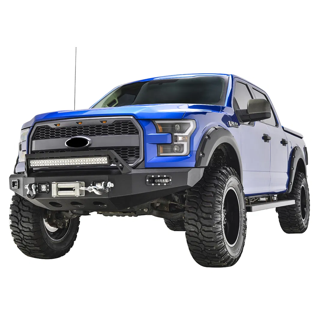 Bumper Dianteiro de Aço com LED/Utilização de Bumper Automotivo para Modificação do Bumper do Caminhão Ford F150 de 15-17