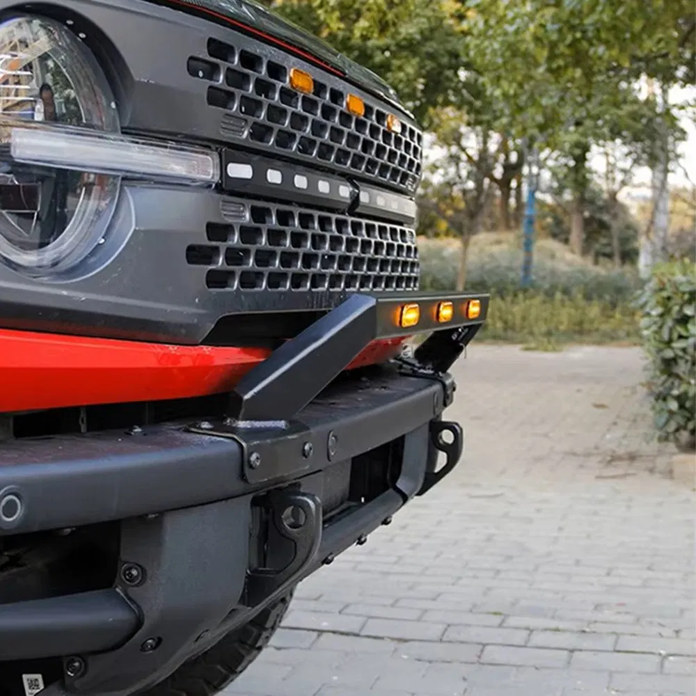 Para-choque automático para kit de carro Ford Bronco Offroad Carro Para-choque durável 4X4 Veículos com suporte para luz em aço personalizado