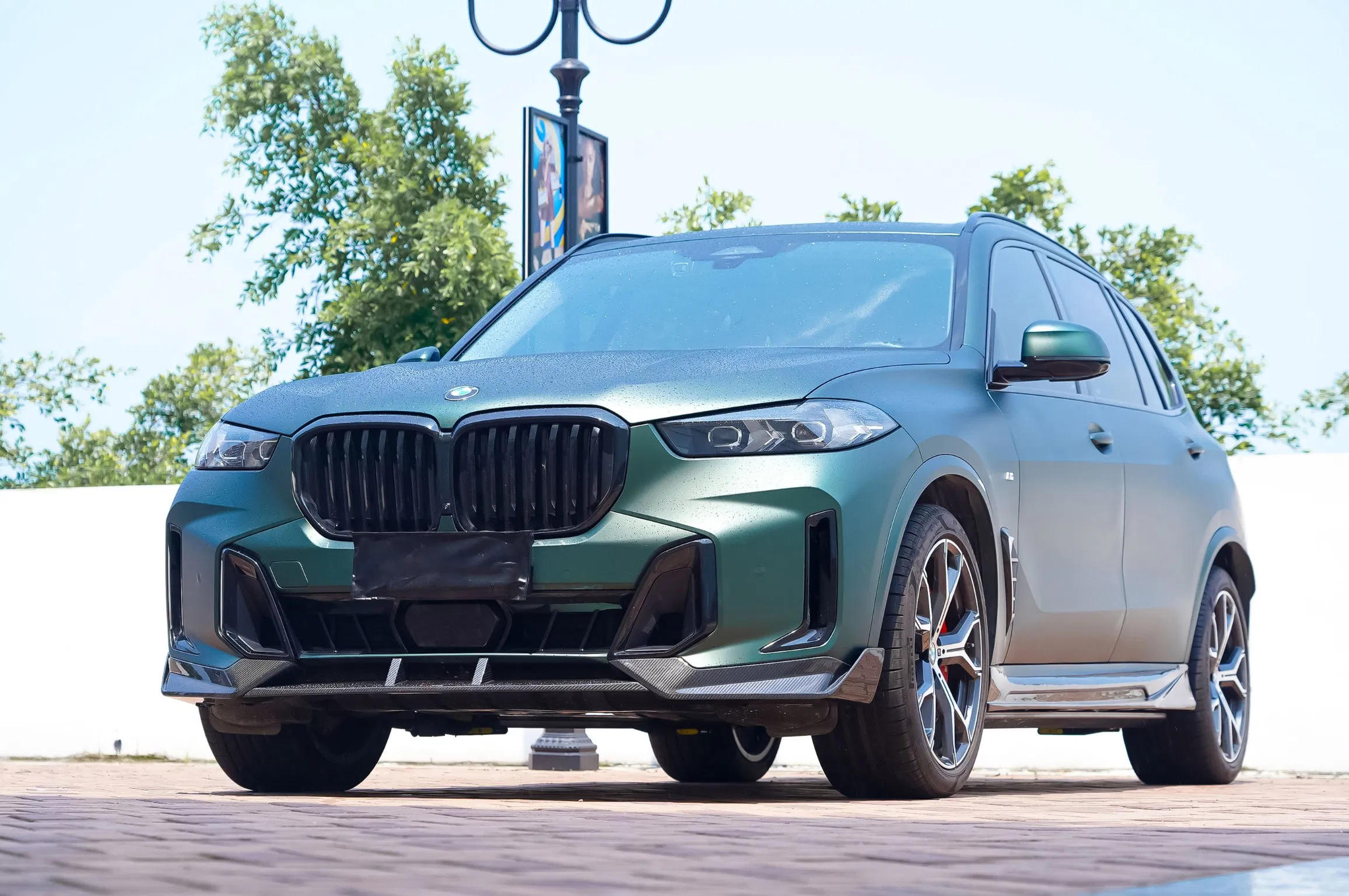 Alta Qualidade X5 G05 Estilo Lci Takd Desenvolvimento de Dados de Carro Real Spoiler Frontal de Fibra de Carbono Seco para BMW X5 G05 G18 Lci 2024+