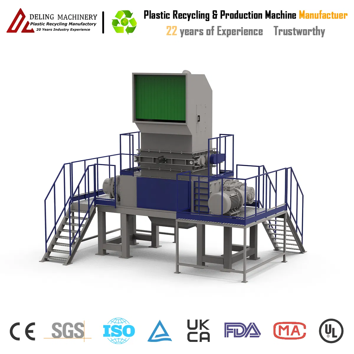 Zero-Waste Fiberglass Shredding Crushing Grinding Sorting Line Machine for FRP Solar Panel Plastic Barrel Car Bumper Composite Scrap Total Recycling Pulverizing