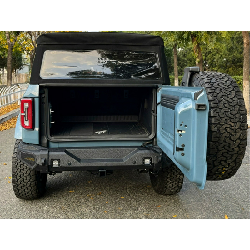 Bumper traseiro de ferro premium para Ford Bronco, peças de carro off-road, upgrade de autopartes, aço personalizado