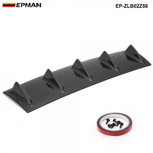 Difusor de Lábio Traseiro Cor Preto Carbono ABS Universal - Lado