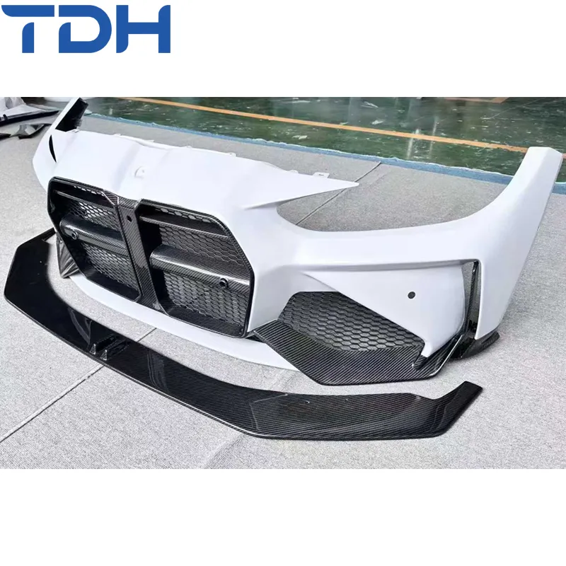 Para-choque de Fibra de Carbono Adro para BMW G80 G82 G83 M3 M4 Facelift Para-choque Frontal Auto