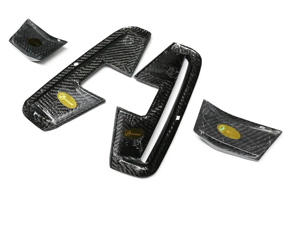 para BMW 4 Ser G22 G23 M440I Canards de Para-choque Frontal em Fibra de Carbono Seco M-Sport 4 PCS/Conjunto Acabamentos de Divisória Kit de Carro