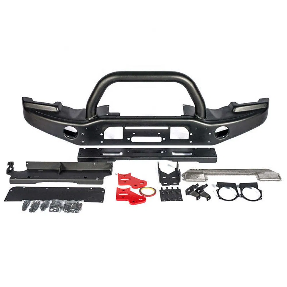 Bumper de Auto para Jeep Wrangler Jk Peça Automotiva Offroad Carro Guarda de Bumper Frontal em Liga de Alumínio Aço Sem Tubo em U 10th Aniversário Personalizado