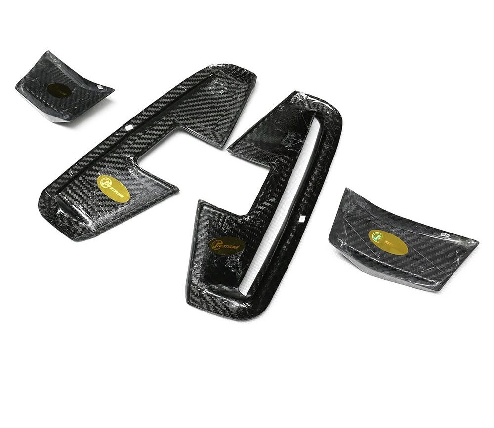 para BMW 4 Ser G22 G23 M440I Canards de Para-choque Frontal em Fibra de Carbono Seco M-Sport 4 PCS/Conjunto Acabamentos de Divisória Kit de Carro