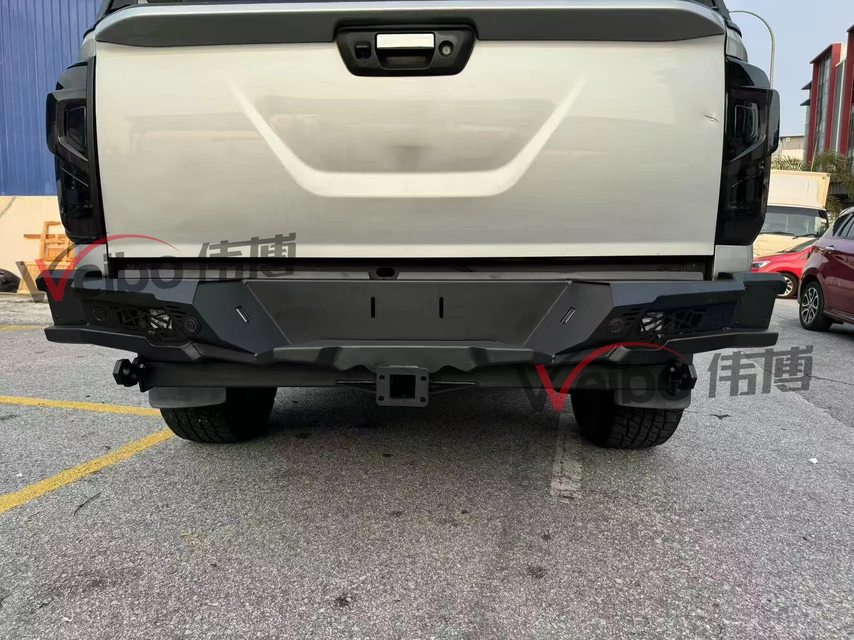 Parachoque Traseiro Armando Heavy Duty Q235A Aço Carbono para Caminhonete Hilux