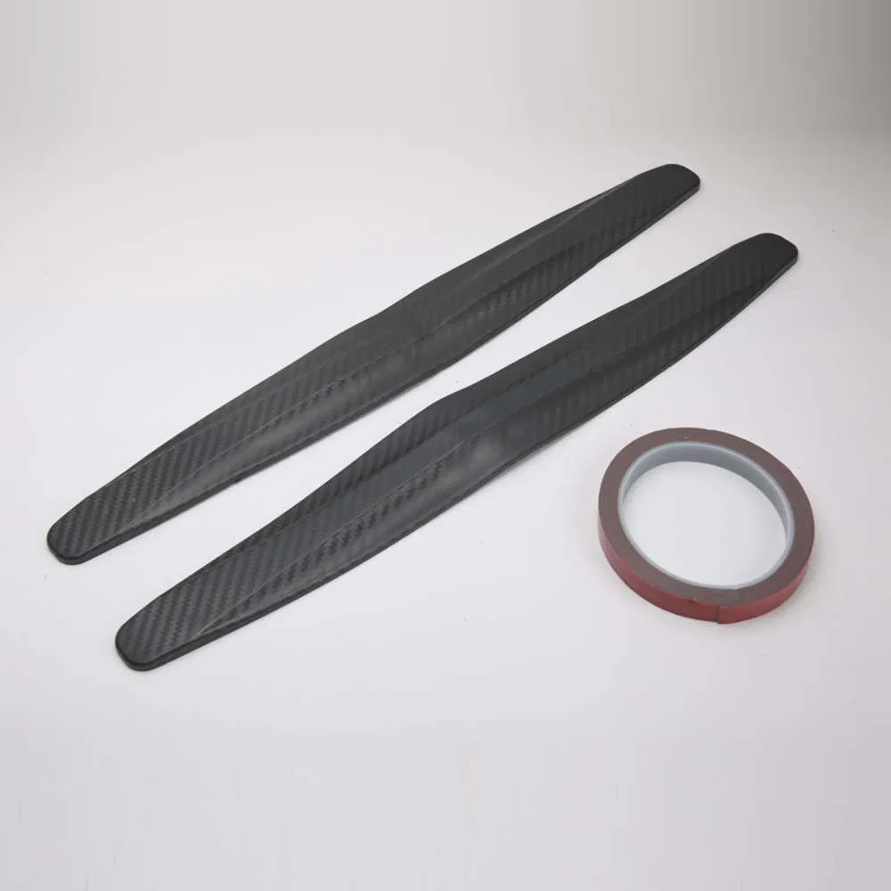 Protetor de Para-choque de Carro 2PCS Protetor de Canto Frontal do Corpo do Para-choque, Guarda Lateral do Para-choque, Proteção Traseira, Adesivos de Fibra de Carbono