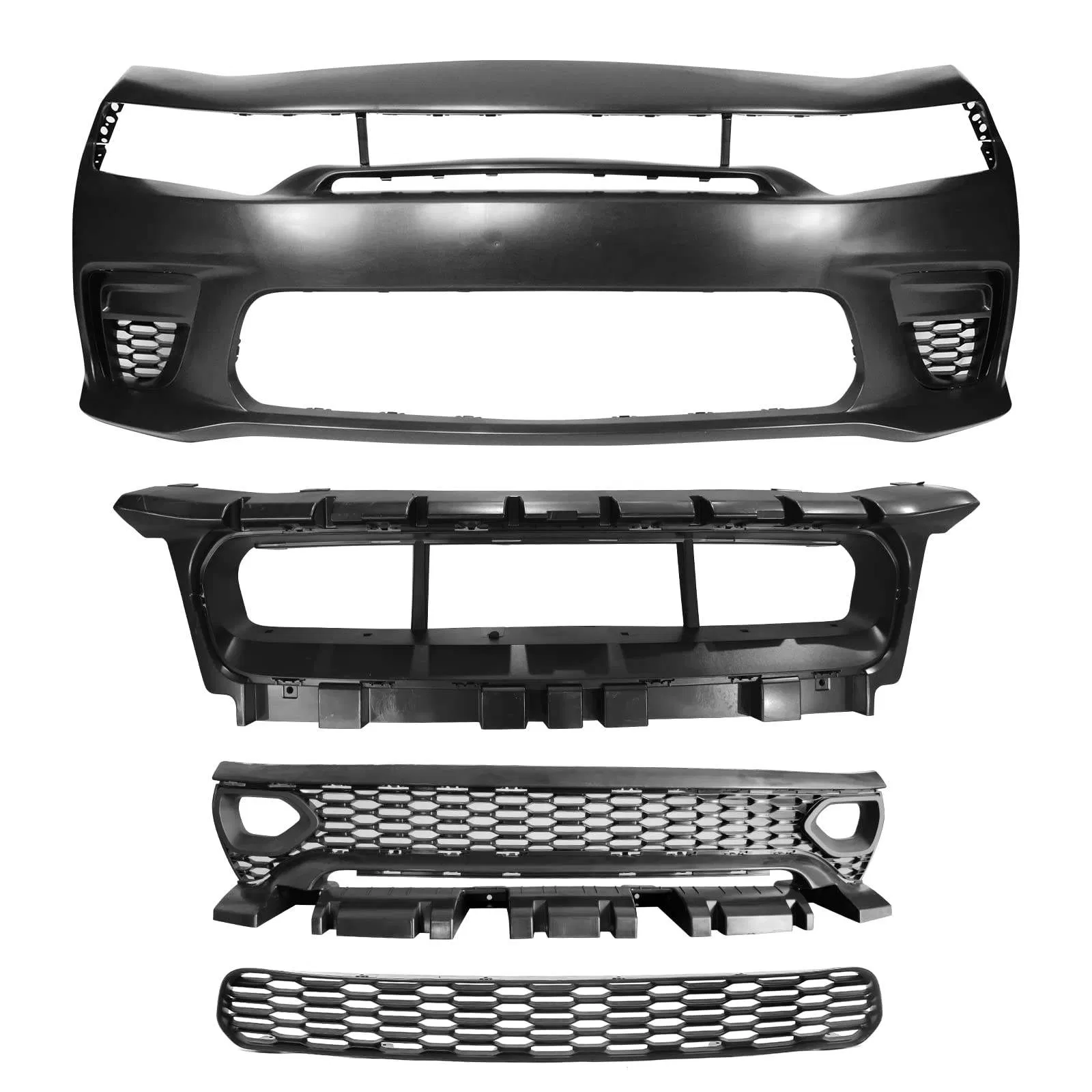Aumentar o Para-choque Frontal Capa Inferior Preta Plástico ABS Confiável para Carro