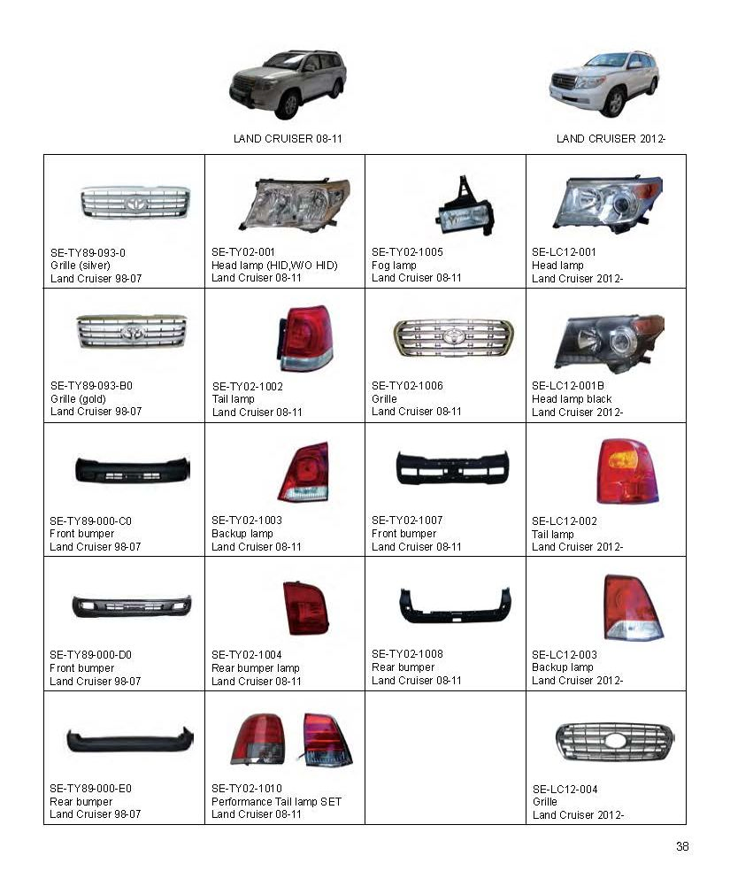 Peças de Autopeças por Atacado Peças de Reposição para Carro Para 2008 2009 2010 2011 Toyota Land Cruiser Para-choque Traseiro