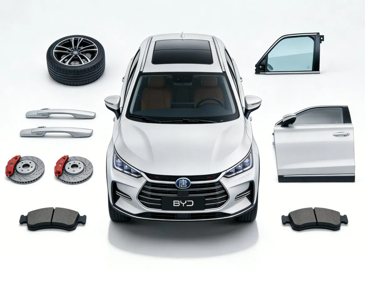 Suporte superior de montagem Byd Tang, para-lama, painel de acabamento do para-choque dianteiro esquerdo, peças de reposição originais de mercado paralelo
