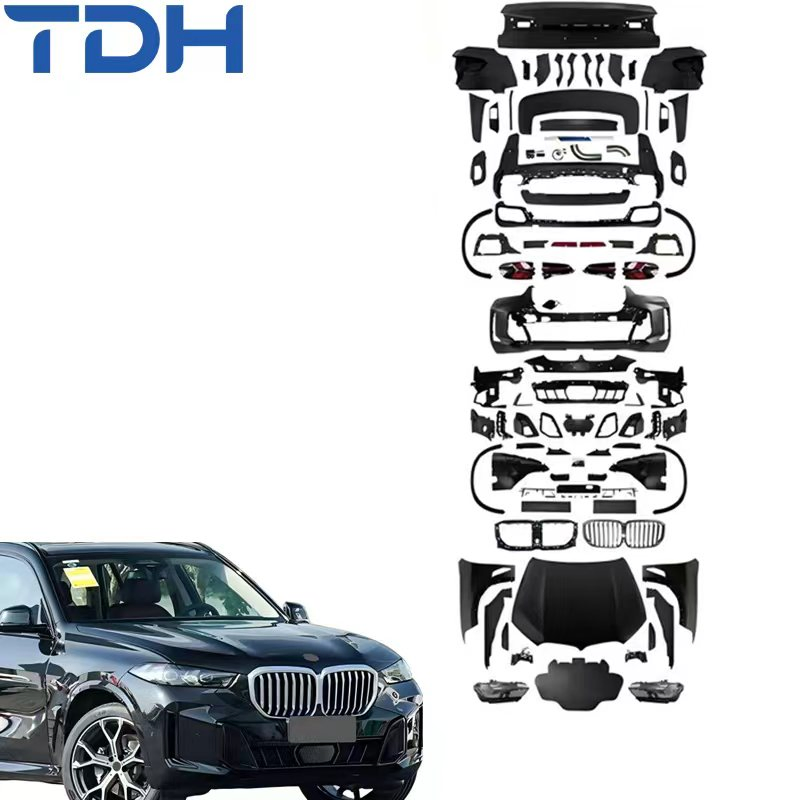 Bumper de carro mais popular para 2006-2013 BMW X5 E70 Facelift para 2024 G05 Lci M-Tech Bumper dianteiro Bumper traseiro com capô de alumínio