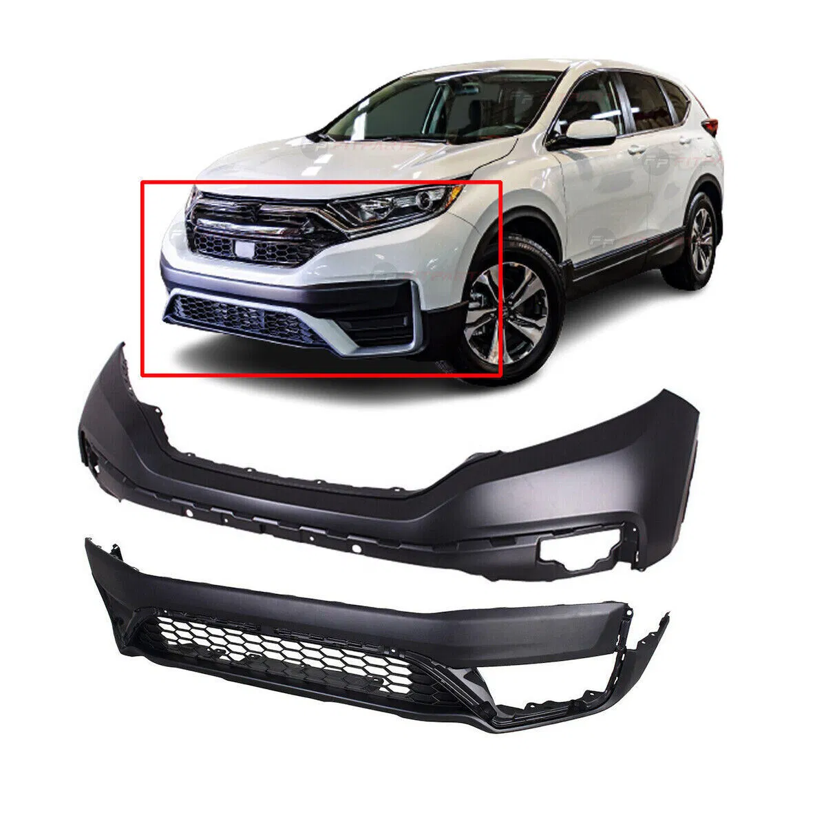 Aumentar o Para-choque Frontal Capa Inferior Preta Plástico ABS Confiável para Carro