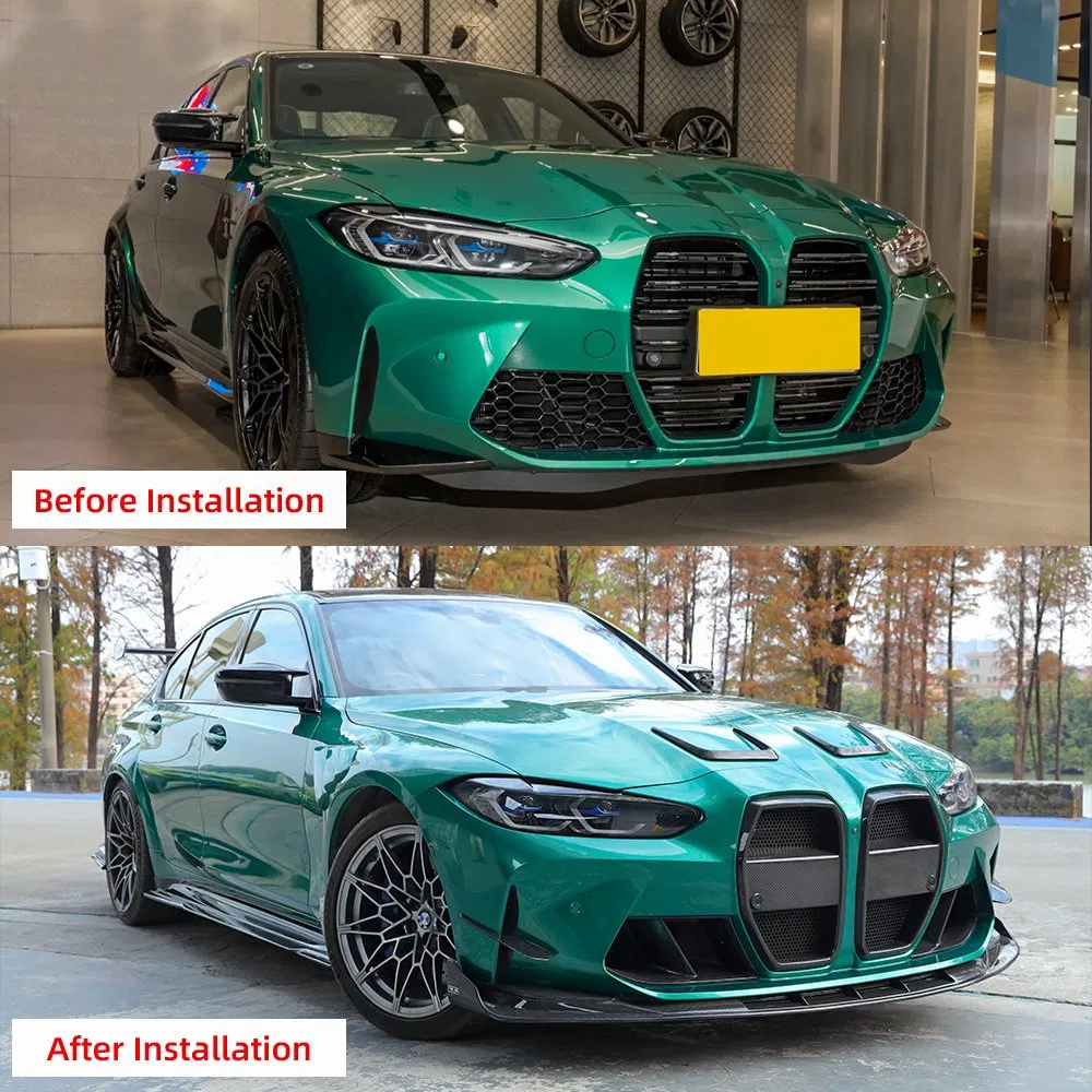 Novo Design de Estilo Ax de Fibra de Carbono Seco para BMW M3 M4 G80 G82 G83 2021-2025 Spoiler Frontal do Para-choque Dianteiro Kit de Carro