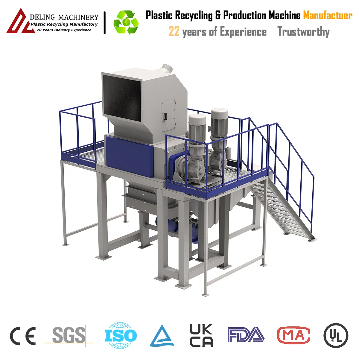 Zero-Waste Fiberglass Shredding Crushing Grinding Sorting Line Machine for FRP Solar Panel Plastic Barrel Car Bumper Composite Scrap Total Recycling Pulverizing