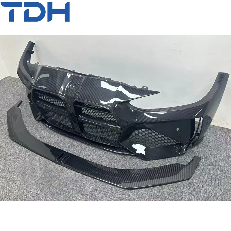 Para-choque de Fibra de Carbono Adro para BMW G80 G82 G83 M3 M4 Facelift Para-choque Frontal Auto