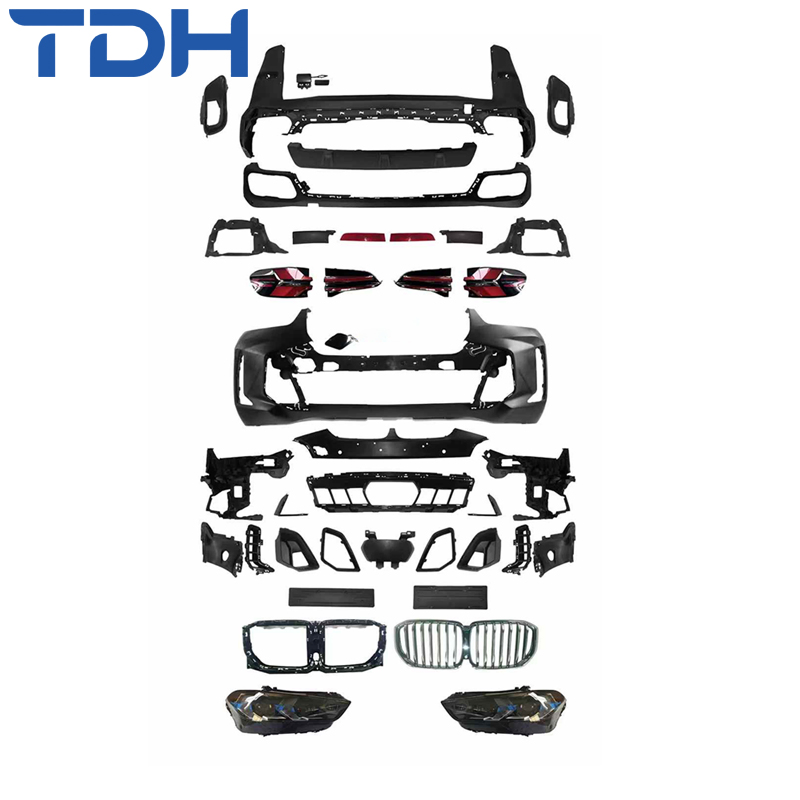 Para-choque de Carro de Alta Qualidade para 2019-2022 BMW X5 G05 Facelift para 2023+ Para-choque Frontal M-Tech e Para-choque Traseiro com Farol e Lanterna Traseira