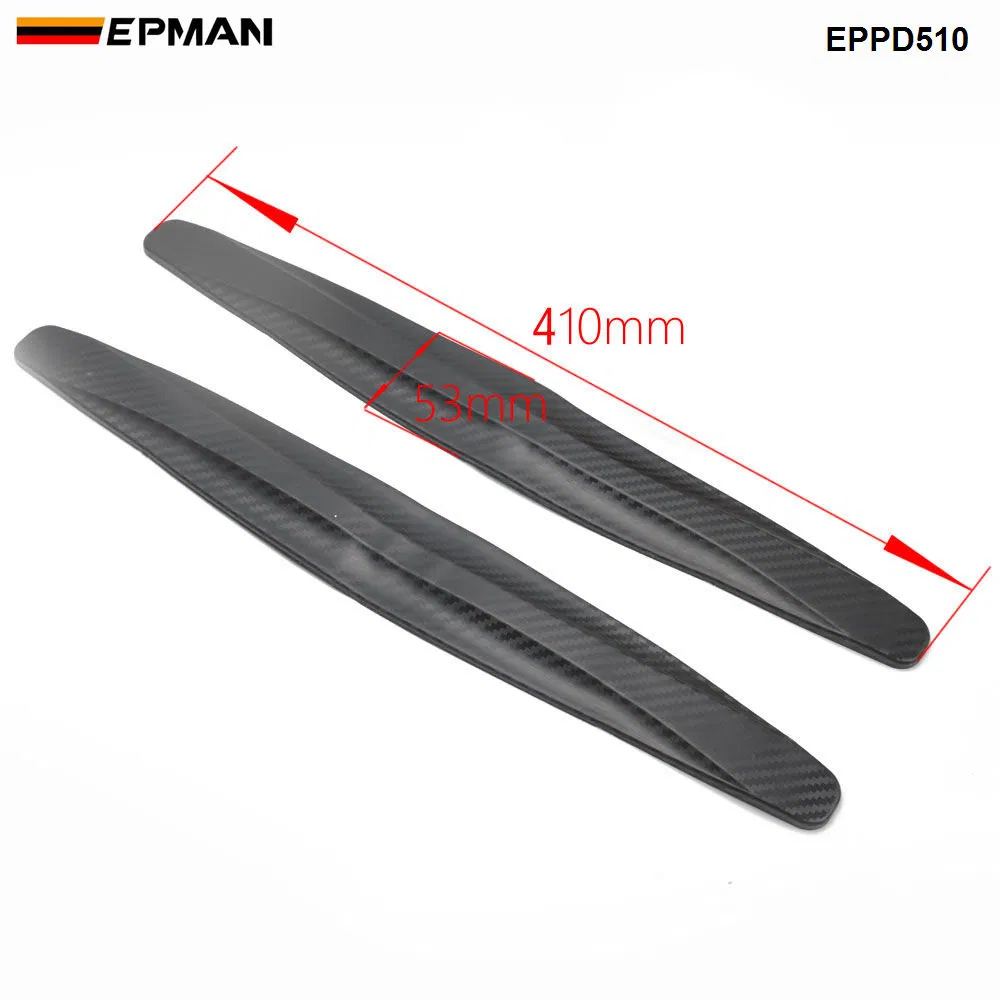 Protetor de Para-choque de Carro Epman 2PCS Protetor de Canto Frontal do Corpo do Para-choque, Guarda Lateral do Para-choque, Proteção Traseira, Adesivos de Fibra de Carbono Eppd510