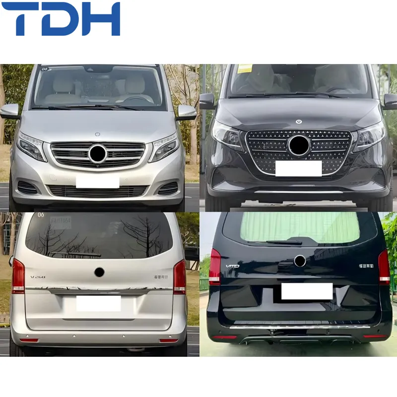 Acessórios de Carro Para 2016-2023 Mercedes V-Class V260 Vito W447 Facelift 2024 V300 Para-choque Dianteiro Para-choque Traseiro