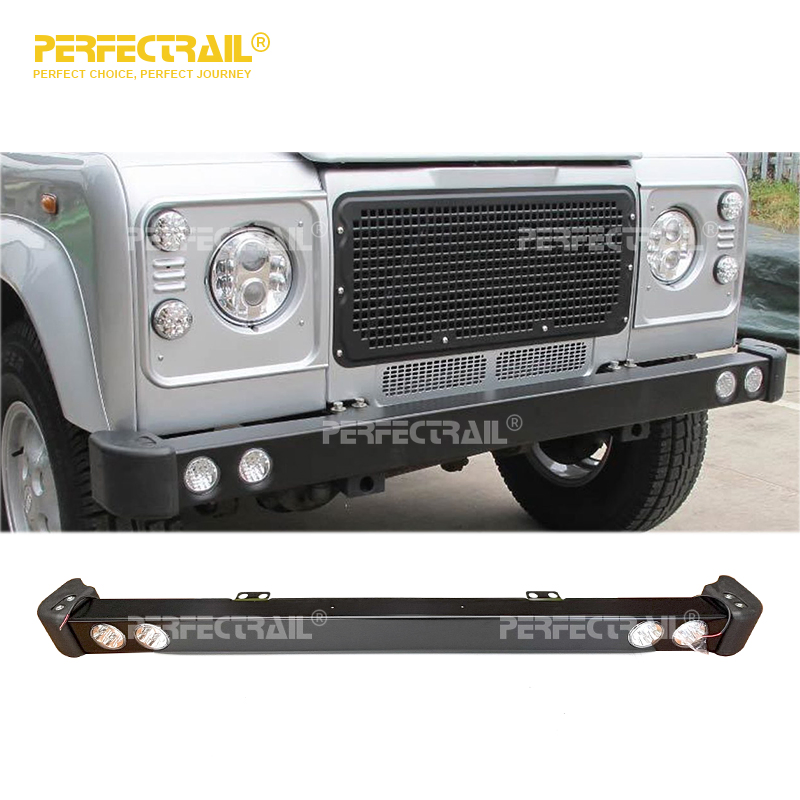 BUMPER PERFEITO 4x4 Peças de Carro Offroad Aço Frontal para Land Rover Defender 90 110 L316 TD4 83-16 Com Luzes de Circulação Diurna