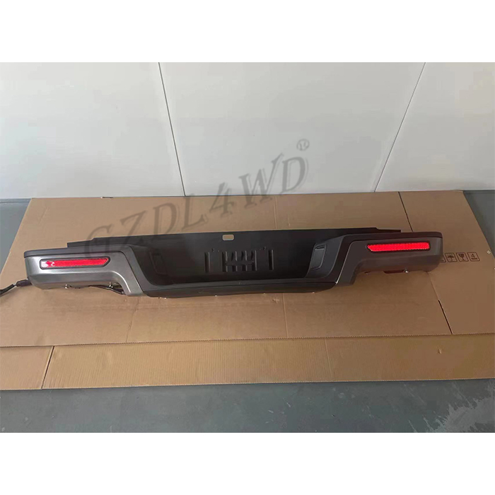 Gzdl4wd Para-choque Traseiro Preto para Carro com Luz LED para Ranger com Para-choques Traseiros de Plástico