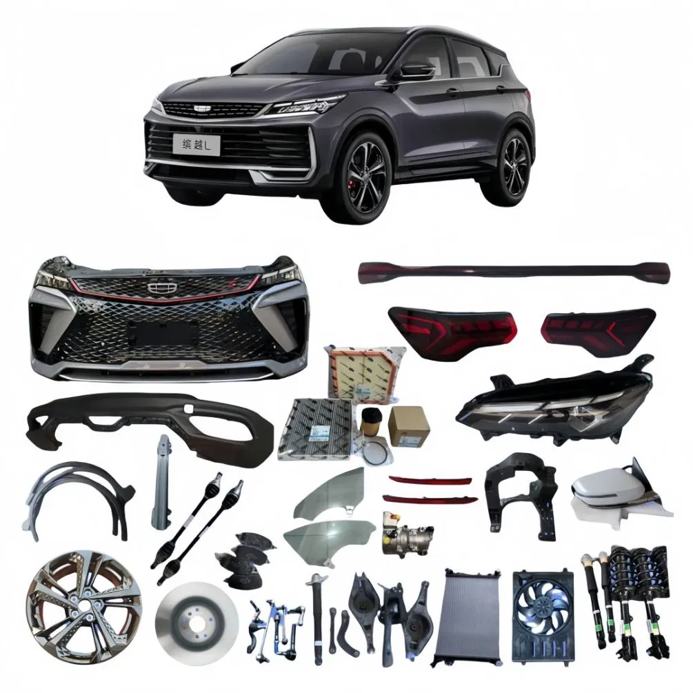 Peças de motor mecânico e kits de lâmpadas externas, peças de reposição automotiva de mercado paralelo originais chinesas que se encaixam no Geely Binyue com peças de para-choque originais