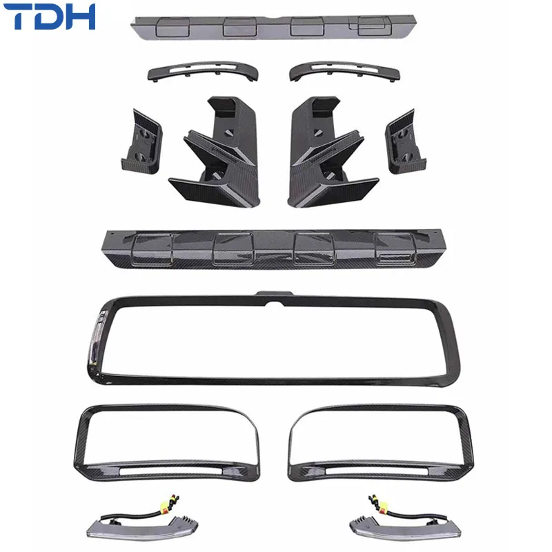 Spoiler de Teto de Fibra de Carbono para Para-choque de Carro da Mercedes Benz G-Class W463 Facelift para W464 Brabus G800 G900 Kit de Carroceria