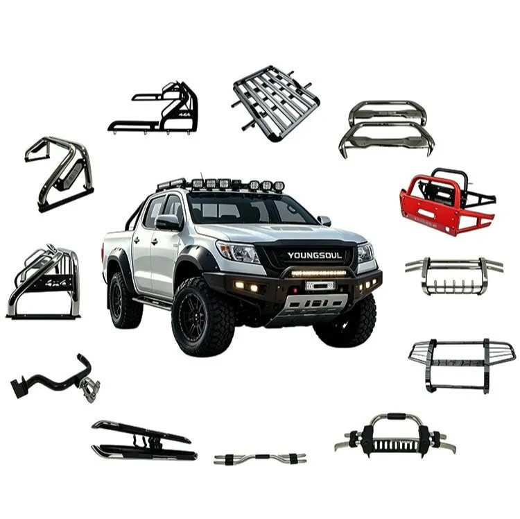 Novo 4X4 Parachoque Frontal de Aço para Toyota Hilux Land Cruiser Carros Offroad