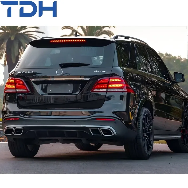 Para-choque Modificado para 2012-2015 Mercedes Benz Ml W166 Facelift para Gle63 Para-choque Dianteiro Para-choque Traseiro com Capô de Alumínio