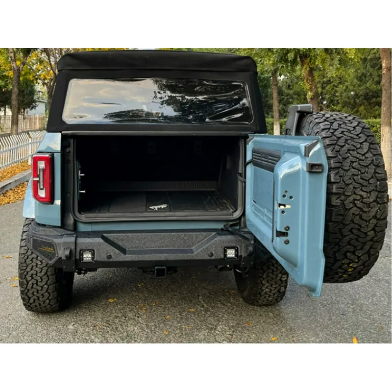 Bumper traseiro de ferro premium para Ford Bronco, peças de carro off-road, upgrade de autopartes, aço personalizado
