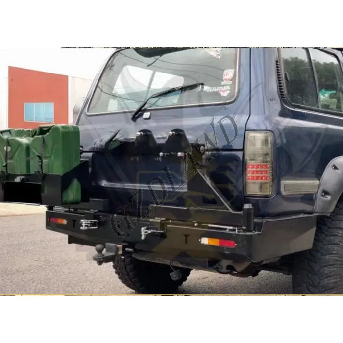 com Tanque de Combustível e Suporte para Roda Reserva Barra do Para-choque Traseiro para Land Cruiser Série 300 SUV 2021+