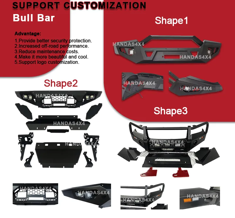 Acessórios Offroad Parachoque Frontal de Aço para Hilux