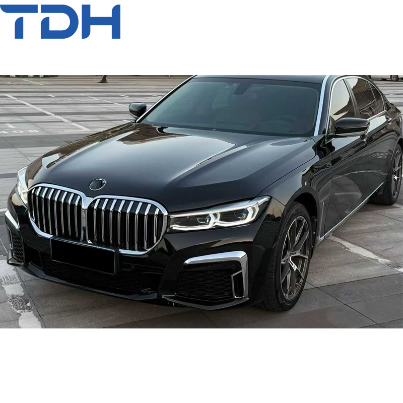 Parachoque de plástico PP para 2009-2015 BMW 7 Série F01 F02 Facelift para 2019-2022 G12 Parachoque M-Tech com capô de alumínio