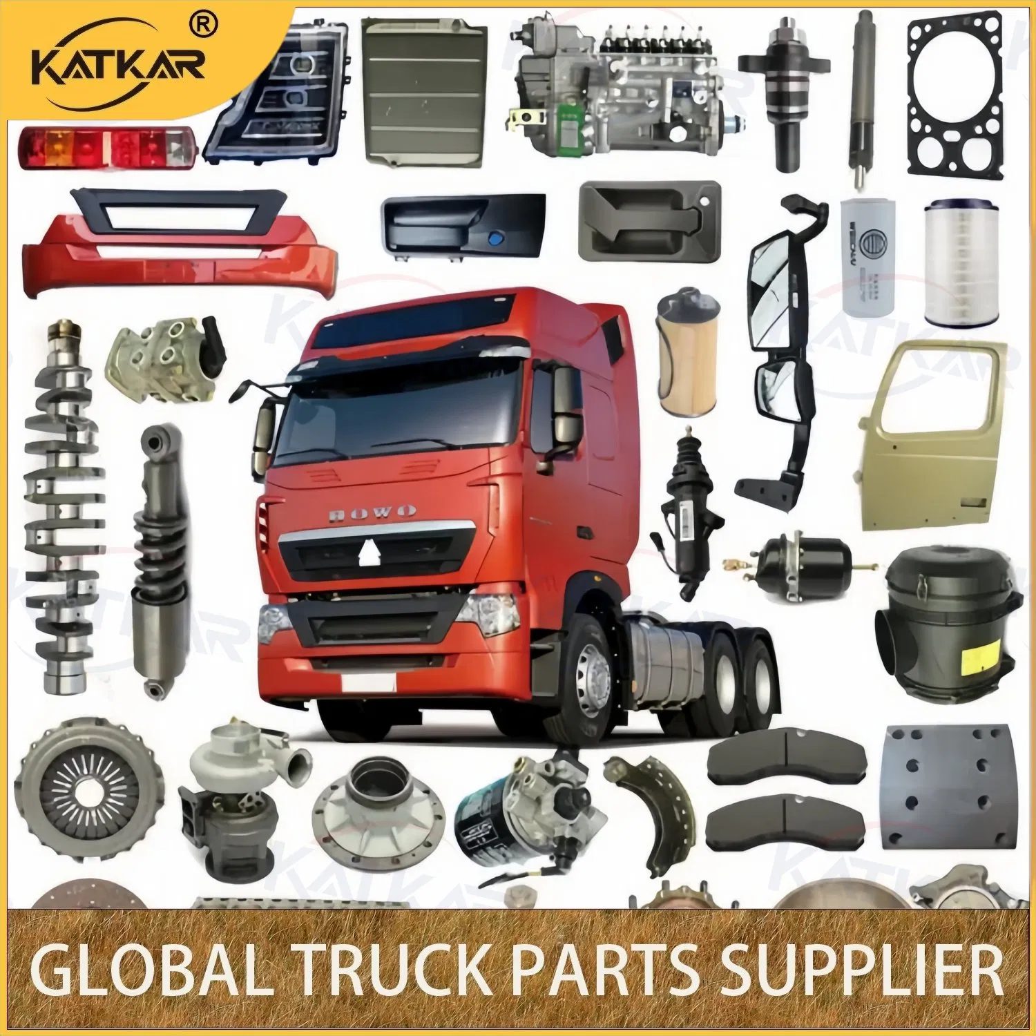 Redutor de Parte de Carroceria de Caminhão Bumper Az1641240028 para Peças de Caminhão Sinotruk HOWO A7 Tx Sitrak C7h V7
