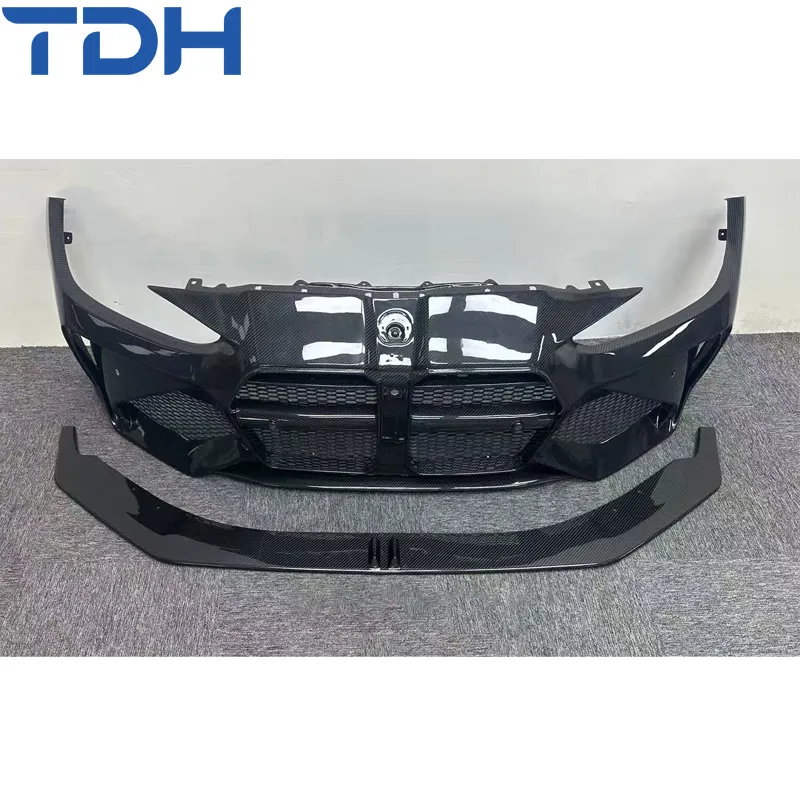 Para-choque de Fibra de Carbono Adro para BMW G80 G82 G83 M3 M4 Facelift Para-choque Frontal Auto