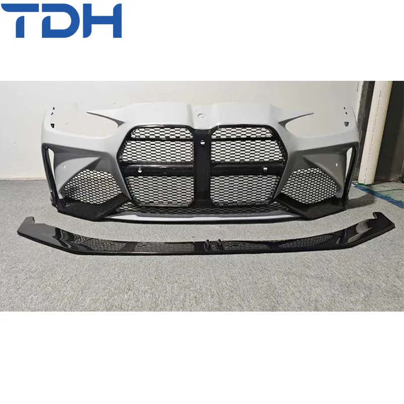 Para-choque de Fibra de Carbono Adro para BMW G80 G82 G83 M3 M4 Facelift Para-choque Frontal Auto