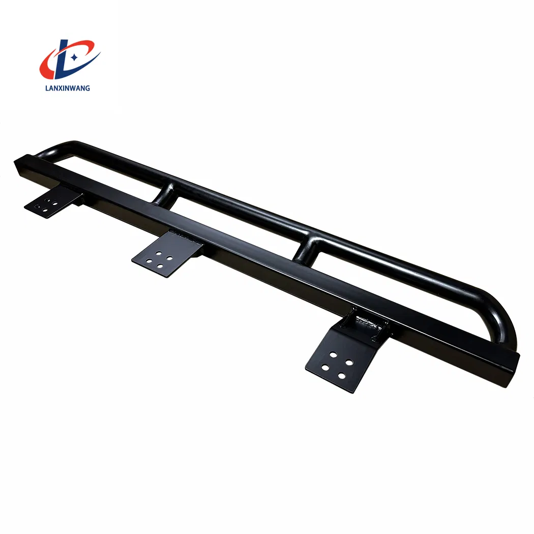 Suporte de Metal para Bumper Lateral com Barra de Rolagem Traseira Personalizada, Pintura em Pó Preta
