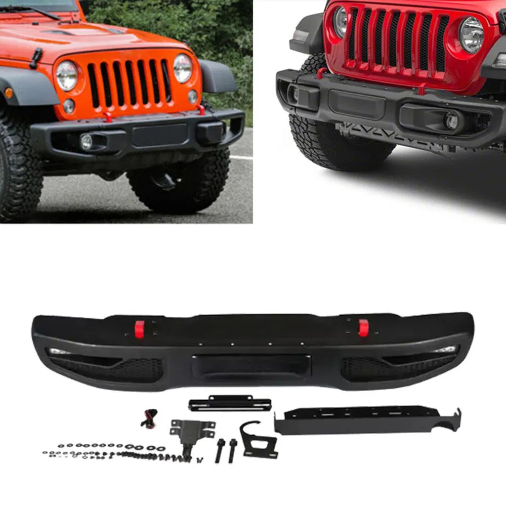 Bumper de Auto para 2007-2017 Jeep Wrangler Jk Peça de Reposição para Carro Offroad Bumper Frontal e Traseiro em Alumínio Personalizado